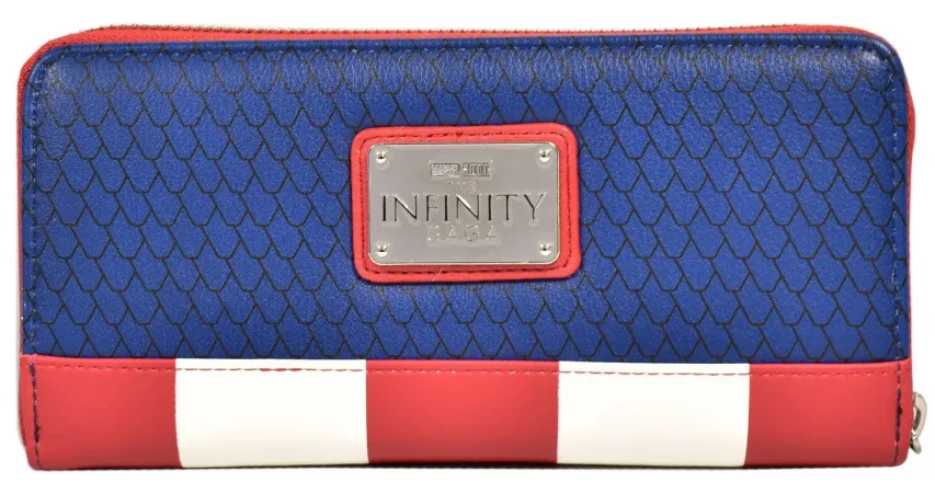 Portefeuille zippé Captain America Loungefly
