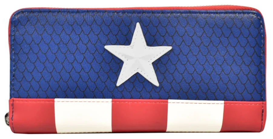 Portefeuille zippé Captain America Loungefly