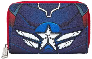 Portefeuille zippé Captain America Cosplay Loungefly
