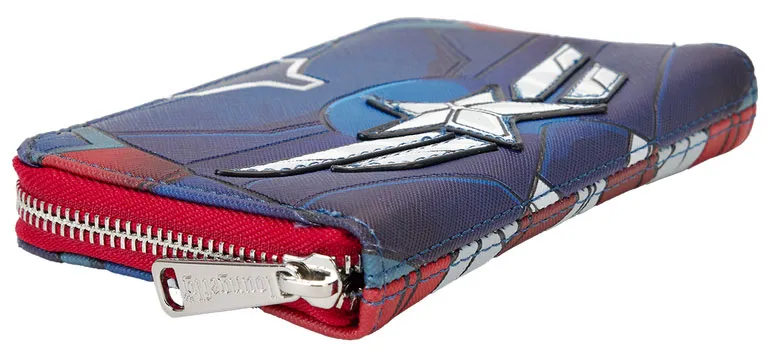 Portefeuille zippé Captain America Cosplay Loungefly