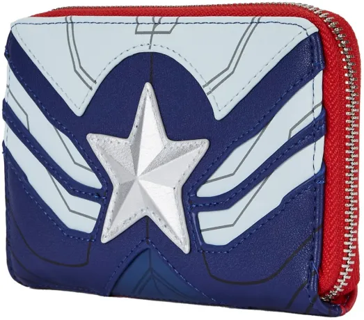 Portefeuille zippé Captain America Falcon Cosplay Loungefly