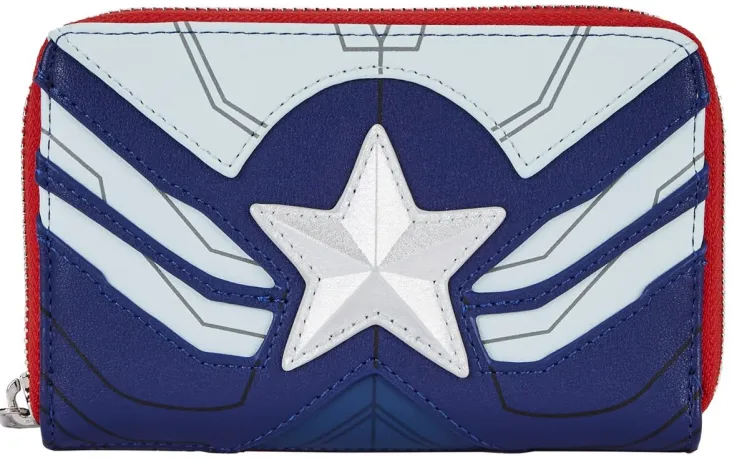 Portefeuille zippé Captain America Falcon Cosplay Loungefly