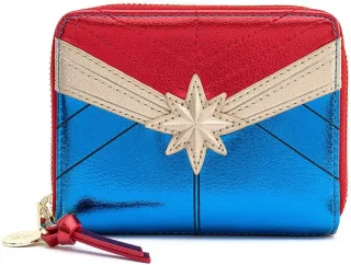 Portefeuille zippé Métallique Captain Marvel Loungefly