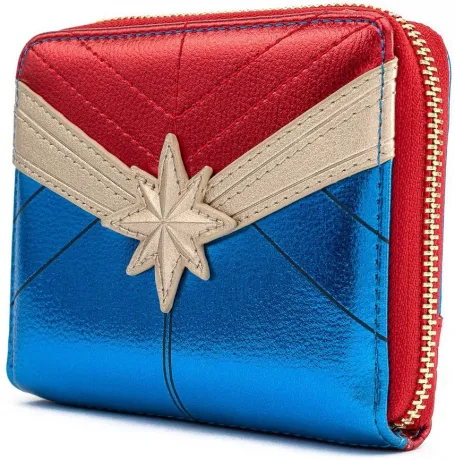 Portefeuille zippé Métallique Captain Marvel Loungefly