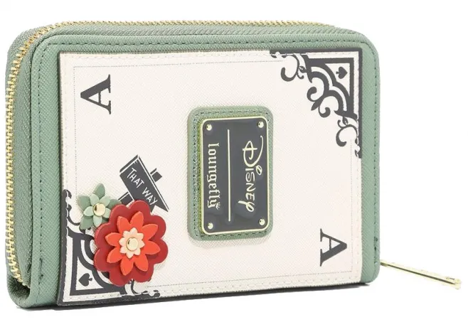 Portefeuille zippé Carte à jouer Alice au pays des merveilles Loungefly