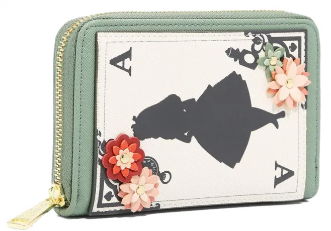 Portefeuille zippé Carte à jouer Alice au pays des merveilles Loungefly