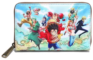 Portefeuille zippé Carte avec l&#039;équipage Chapeau de Paille Loungefly