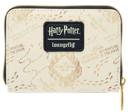 Portefeuille zippé Carte du Maraudeur fleurie Loungefly