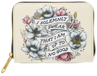 Portefeuille zippé Carte du Maraudeur fleurie Loungefly