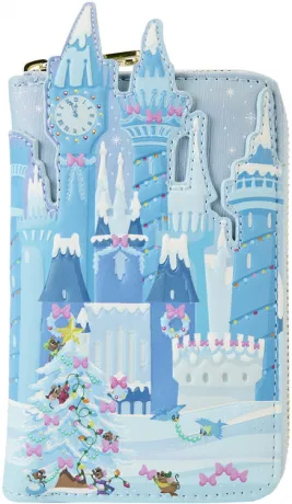 Portefeuille zippé Château de Cendrillon Noël Loungefly
