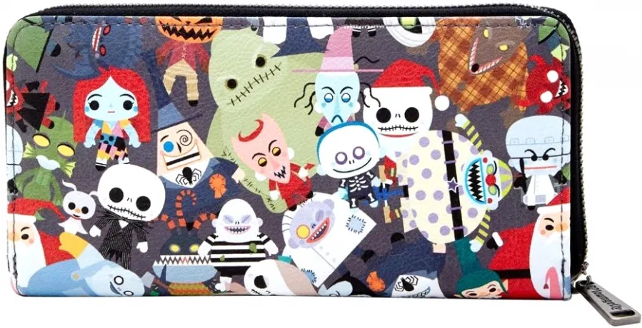 Portefeuille zippé Chibi Personnages Impression Intégrale Loungefly