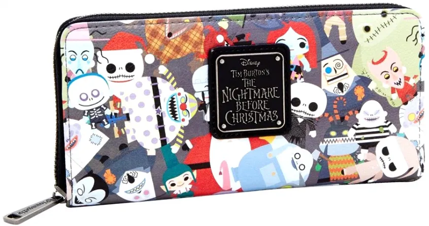 Portefeuille zippé Chibi Personnages Impression Intégrale Loungefly