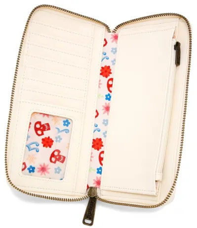 Portefeuille zippé Coco Guitare Floral Brodé Loungefly