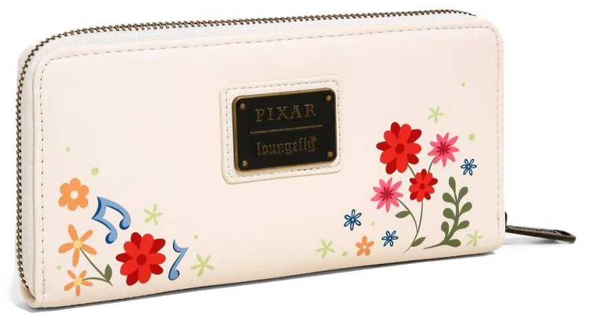 Portefeuille zippé Coco Guitare Floral Brodé Loungefly