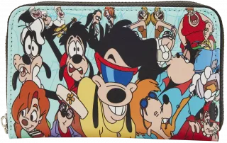 Portefeuille zippé Dingo et Max Collage Loungefly