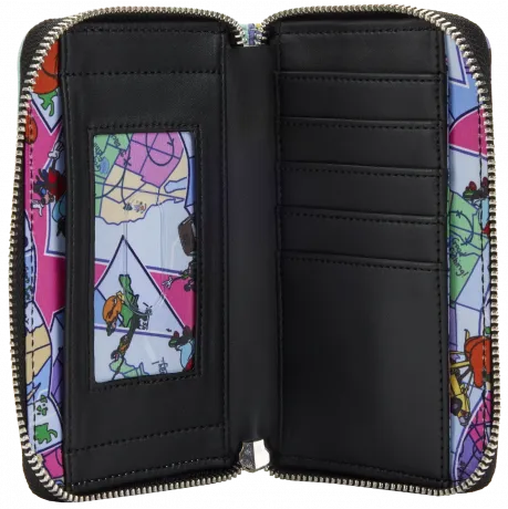 Portefeuille zippé Dingo et Max Collage Loungefly