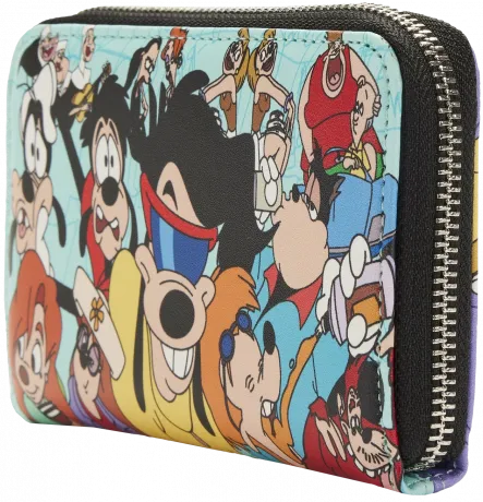 Portefeuille zippé Dingo et Max Collage Loungefly