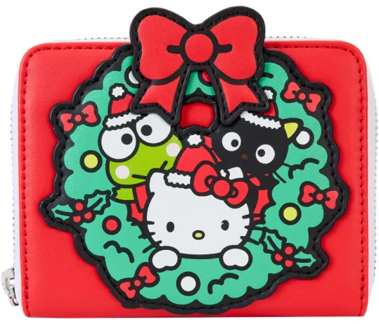 Portefeuille zippé Couronne de Noël Loungefly