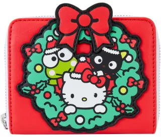 Portefeuille zippé Couronne de Noël Loungefly