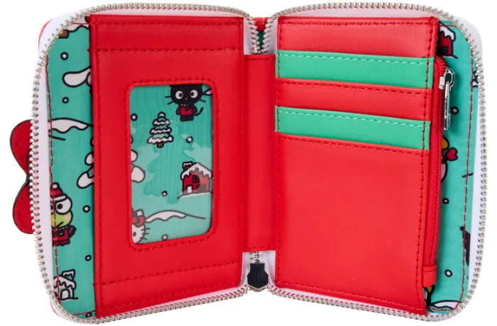 Portefeuille zippé Couronne de Noël Loungefly