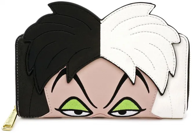 Portefeuille zippé Cruella d&#039;Enfer Cosplay Loungefly