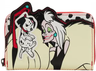 Portefeuille zippé Cruella d&#039;Enfer Villains Scène Loungefly