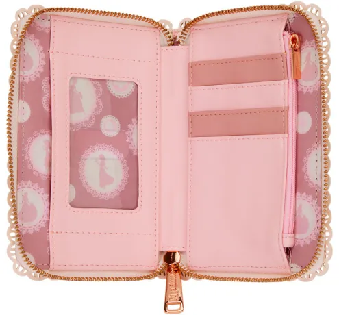 Portefeuille zippé Dentelle florale Loungefly