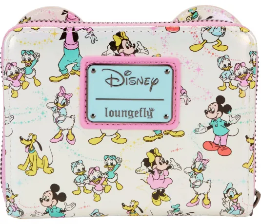Portefeuille zippé Disney 100 Mickey et ses Amis Iridescent impression Intégrale Loungefly