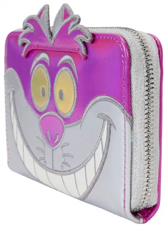 Portefeuille zippé Disney 100 Platine Chat du Cheshire Cosplay Loungefly