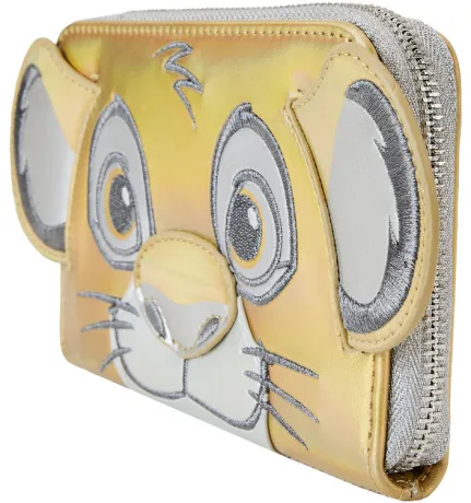 Portefeuille zippé Disney 100 Platine Simba Cosplay Loungefly