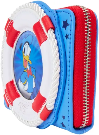 Portefeuille zippé Donald Duck 90ème Anniversaire Lenticulaire Loungefly