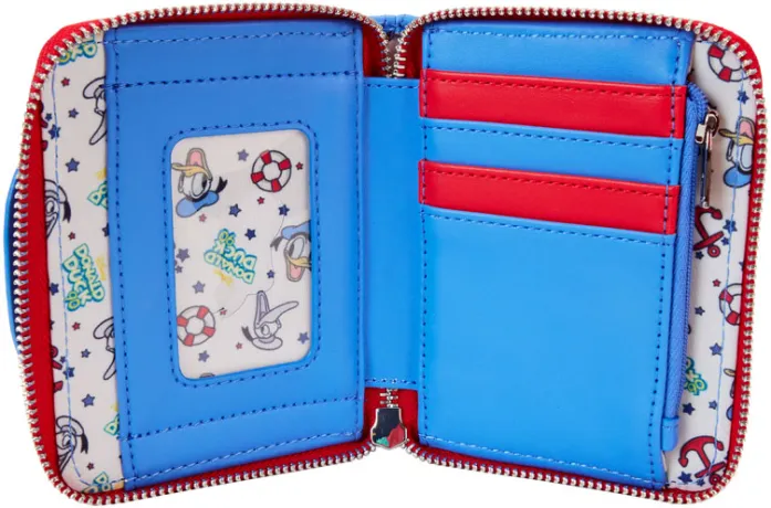 Portefeuille zippé Donald Duck 90ème Anniversaire Lenticulaire Loungefly