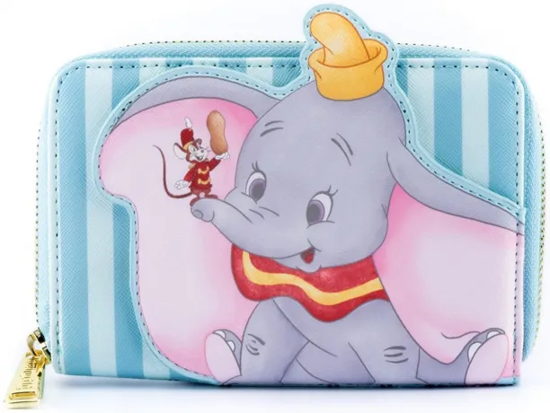 Portefeuille zippé Dumbo 80ème Anniversaire Train Loungefly