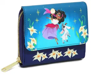 Portefeuille zippé Esméralda et Djali Floral Loungefly