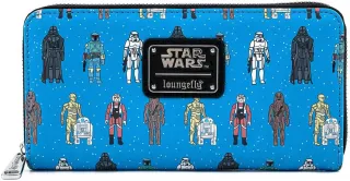 Portefeuille zippé Figurines Impression Intégrale Loungefly