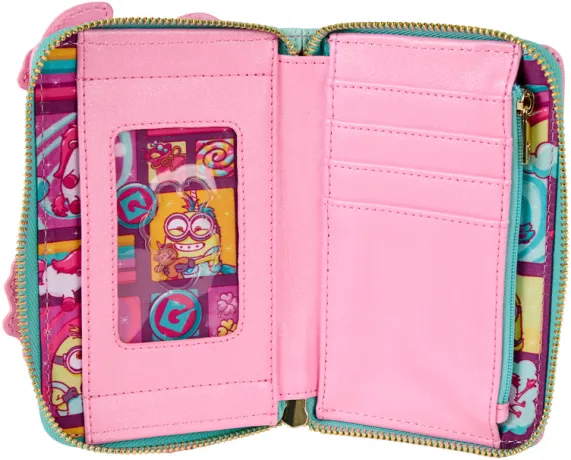 Portefeuille zippé  Fluffy Licorne Arc-en-ciel Pailleté Loungefly