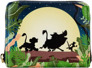 Portefeuille zippé Glow 30ème Anniversaire Hakuna Matata Silhouette Loungefly