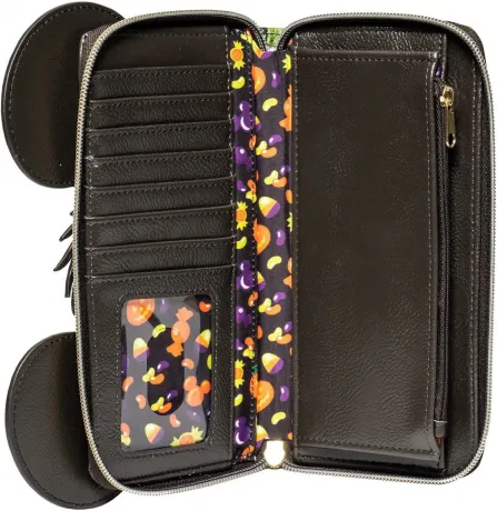 Portefeuille zippé Glow Mickey Mouse Frankenstein Cosplay Loungefly