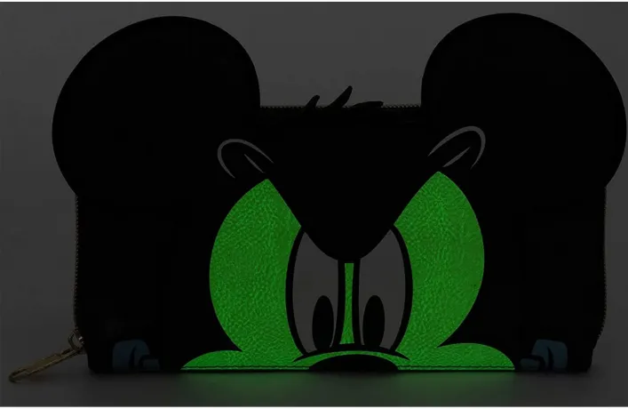 Portefeuille zippé Glow Mickey Mouse Frankenstein Cosplay Loungefly