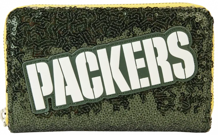 Portefeuille zippé Green Bay Packers Sequin Loungefly