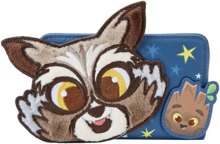 Portefeuille zippé Groot et Rocket Raccoon Cosplay Loungefly