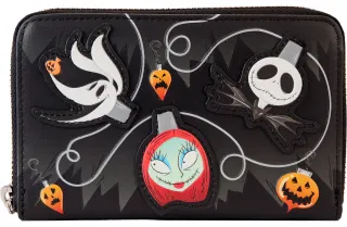 Portefeuille zippé Guirlandes de Noël Glow Loungefly