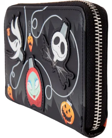 Portefeuille zippé Guirlandes de Noël Glow Loungefly