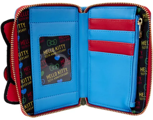 Portefeuille zippé Hello Kitty 50ème Anniversaire Téléphone Sequin Loungefly