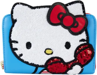 Portefeuille zippé Hello Kitty 50ème Anniversaire Téléphone Sequin Loungefly