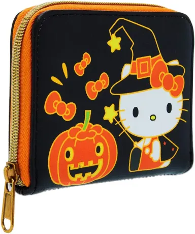 Portefeuille zippé Hello Kitty Citrouille Halloween Loungefly
