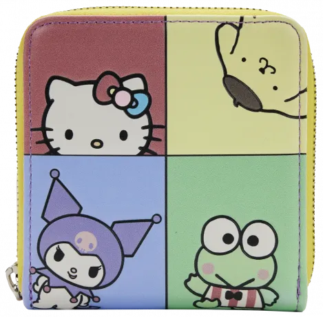 Portefeuille zippé Hello Kitty et ses amis Color Block Loungefly