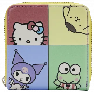 Portefeuille zippé Hello Kitty et ses amis Color Block Loungefly