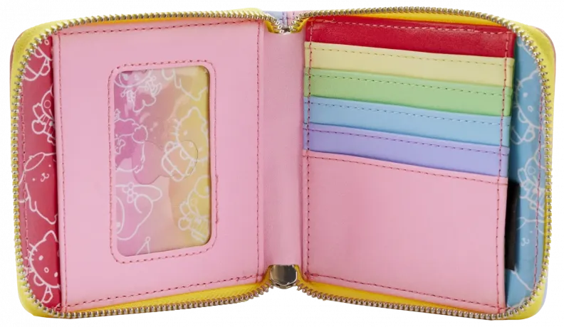 Portefeuille zippé Hello Kitty et ses amis Color Block Loungefly