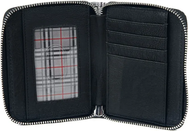 Portefeuille zippé Plaid Gris Cosplay Loungefly